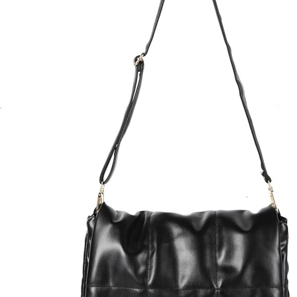 Puffer Tote Bag Faux Leather Quilted Shoulder Handbag for Women - Picture 1 of 7